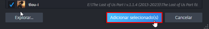 Adicionar jogo não Steam
