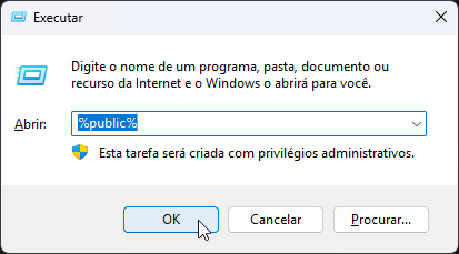 Windows + R